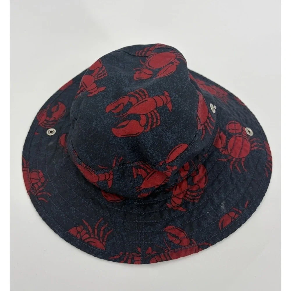 Gymboree Hat 2T - 3T Lobster Sun Bucket Adjustable Chin Strap